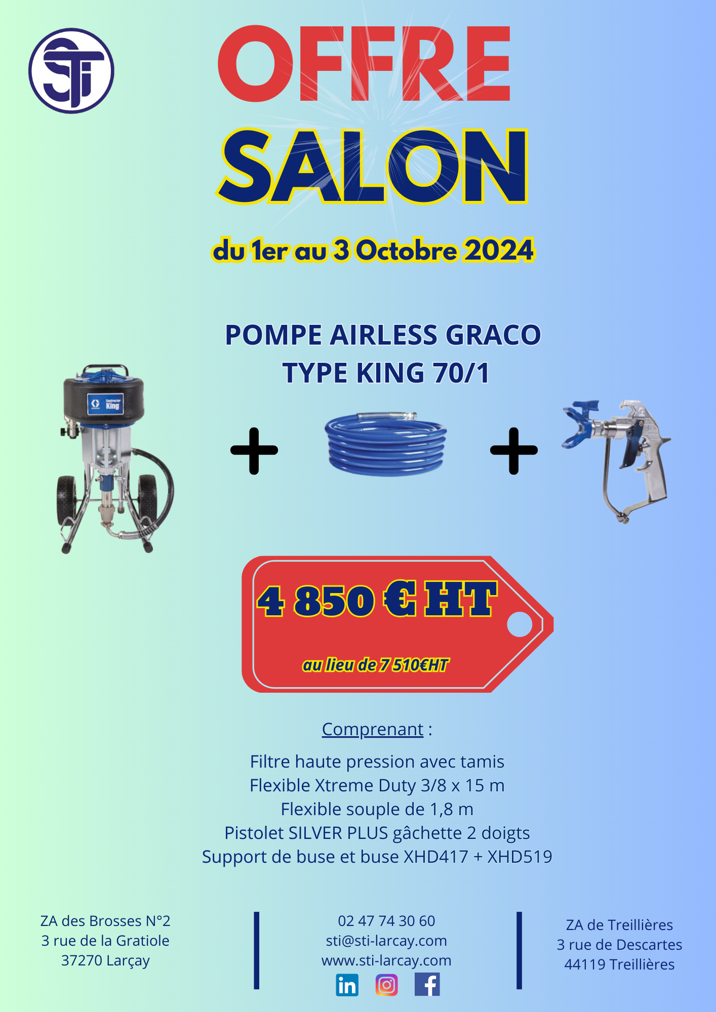POMPE AIRLESS GRACO TYPE KING 70/1