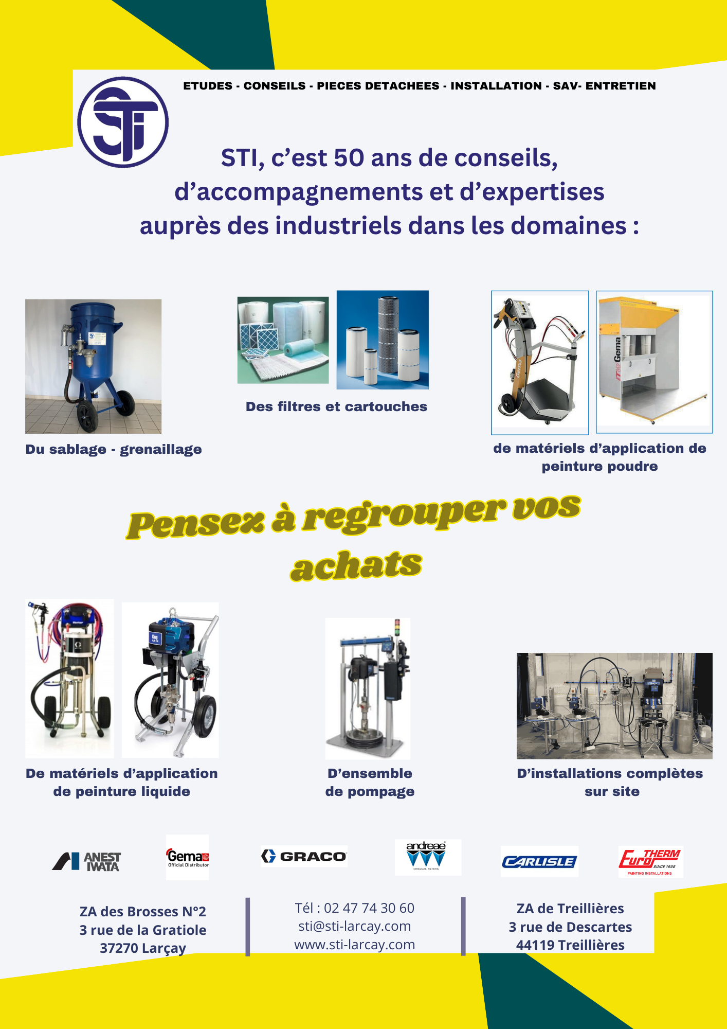 STI-SERVICES-INDUSTRIE-PEINTURE-GRENAILLAGE-SABLAGE-POUDRE-MATERIEL-LARCAY